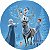 Painel Festa Redondo 3d Frozen Estampa Digital 1,50M - Imagem 1
