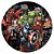 Painel Festa Redondo 3d Vingadores Avengers 1,80M - Imagem 1