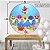 Painel Festa Redondo Baby Shark 3d Estampa Digital 1,80M - Imagem 3