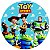 Painel Festa Redondo 3d Toy Story Estampa Digital Sublimação 1,80M - Imagem 1