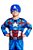 Fantasia Capitão America Com Enchimento E Mascara Infantil - Imagem 1