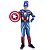 Fantasia Capitão America Com Enchimento, Mascara E Escudo - Imagem 1