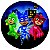 Painel Festa Redondo PJ Masks 3d Estampa Digital 1,80M - Imagem 1