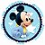 Painel Festa Redondo Mickey Baby 3d Estampa Digital 1,80M - Imagem 1
