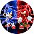 Painel Festa Redondo 3d Sonic Festa Infantil Prsom-5 - Imagem 1
