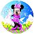 Painel Festa Redondo Minnie 1, 3d Sublimado 1,80 Diametro - Imagem 1
