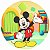 Painel Festa Redondo Mickey Mod. 5, 3d Sublimado 1,50 Diam. - Imagem 1