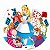 Painel Festa Redondo Alice No Pais 1, 3d 1,50 Diam - Imagem 1