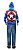 Blusa De Moletom Com Capuz Capitão America Vingadores - Imagem 4