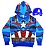 Blusa De Moletom Com Capuz e Mascara Capitão America - Imagem 1