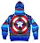 Blusa De Moletom Com Capuz, Mascara e Escudo Capitão America - Imagem 4