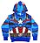 Blusa De Moletom Com Capuz Com Escudo Do Capitão America - Imagem 3