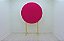 Painel Redondo Decoração Cores Lisas Em Tecido - 1,5x1,5m Pink - Imagem 1
