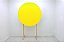 Painel Redondo Decoração Cores Lisas Em Tecido - 1,5x1,5m Amarelo - Imagem 1