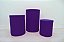 Capa P/ Trio De Mesas Cilindro Cor Lisa Em Tecido Decoração Roxo - Imagem 2