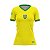 Camiseta Feminina Copa Do Mundo, Babylook Amarela Seleção Mod Torcedor - Imagem 3