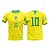 Camiseta Masculina Copa Do Mundo, Camiseta Amarela Mod Jogador Seleção - Imagem 1
