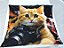 Manta, Cobertor Fleece Estampado Para Pet, Gato Mod 2 - Imagem 2