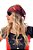 Kit Pirata Bandana E Tapa Olho 2 Peças, Kit Carnaval Unissex Vermelho e Dourado - Imagem 5