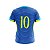 Camiseta E Calção Futebol Infantil Seleção Brasil Copa Azul - Imagem 2
