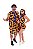 Fantasias Casal Homem E Mulher Das Cavernas Laranja Adulto - Imagem 1