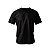 Camiseta Slim Fit Preta Masculina Lisa Algodão - Imagem 3