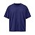 Camiseta Masculina Oversize Lisa Azul Indigo Algodão Com Elastano - Imagem 3