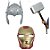 Vingadores Mascara Homem De Ferro E Thor Com Martelo Kit 3pç - Imagem 1