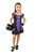 Fantasia Bruxa Infantil, Vestido Halloween, Kit 2 Peças Roxo - Imagem 1