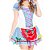 Vestido Festa Junina Florista Adulto, Vestido Xadrez Azul - Imagem 10