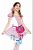Vestido Junino Florista Adulto 2 Peças Rosa e Azul - Imagem 8