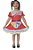 Vestido De Festa Junina Infantil Vermelho Mini Coração - Imagem 7