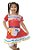 Vestido De Festa Junina Infantil Vermelho Mini Coração - Imagem 4