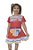 Vestido De Festa Junina Infantil Vermelho Mini Coração - Imagem 5