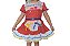 Vestido De Festa Junina Infantil Vermelho Mini Coração - Imagem 6