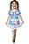 Vestido Junino Infantil Xadrez Azul com Branco - Imagem 5