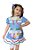 Vestido Junino Infantil Xadrez Azul com Branco - Imagem 6
