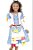 Vestido Caipirona Infantil Azul - Imagem 5