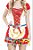 Vestido de Festa Junina Adulto, Vestido Xadrez Vermelho - Imagem 10