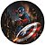 Painel Festa Redondo e Fantasia Infantil Capitão America 3d Desenho Infantil Sublimação 1,50M - Imagem 2
