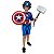 Fantasia Capitão America Com Mascara Escudo E Martelo - Imagem 1