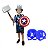 Fantasia Thor Infantil Com Martelo E 2 Mascaras E Escudo - Imagem 1
