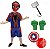 Fantasia Homem Aranha Com Mascara, Escudo, Luva E Martelo - Imagem 1