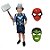Fantasia Thor Com Martelo E 3 Mascaras Avengers Vingadores - Imagem 1