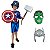 Fantasia Capitão America Com Escudo, Martelo Thor - Imagem 1