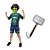Fantasia Hulk Com Mascara Martelo Thor Avengers Ultimato - Imagem 2