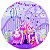 Painel Festa Redondo 3d Circo meninas 1,50M - Imagem 1