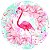 Painel Festa Redondo 3d Flamingo Sublimado 1,50M - Imagem 1
