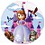 Painel Festa Redondo 3d Princesa Sofia Sublimado 1,50M - Imagem 1