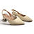 Sapato Feminino Beira Rio Salto Grosso Bico Fino - 4182.220 - Creme - Imagem 3